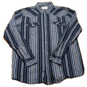 Cody James Pearl Marble Snap Shirt Mens XL Striped Long Sleeve Jacquard Western